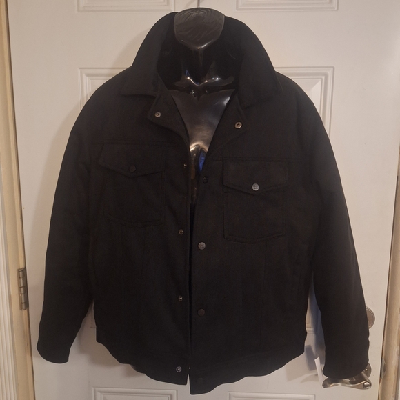 Men's Robert Graham Vegan Suede Quilted Lining Jacket Flap Pockets MED MSRP $228 - Picture 3 of 10